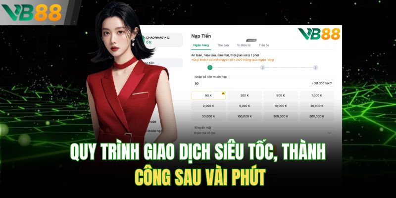 Quy trình giao dịch siêu tốc, thành công sau vài phút